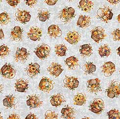 Autumn Spice Autumn Baskets -- Gray Background