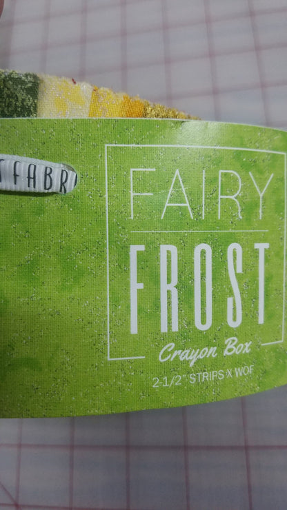 Fairy Frost Crayon Box Jelly Roll by Michael Miller, Roll-0144