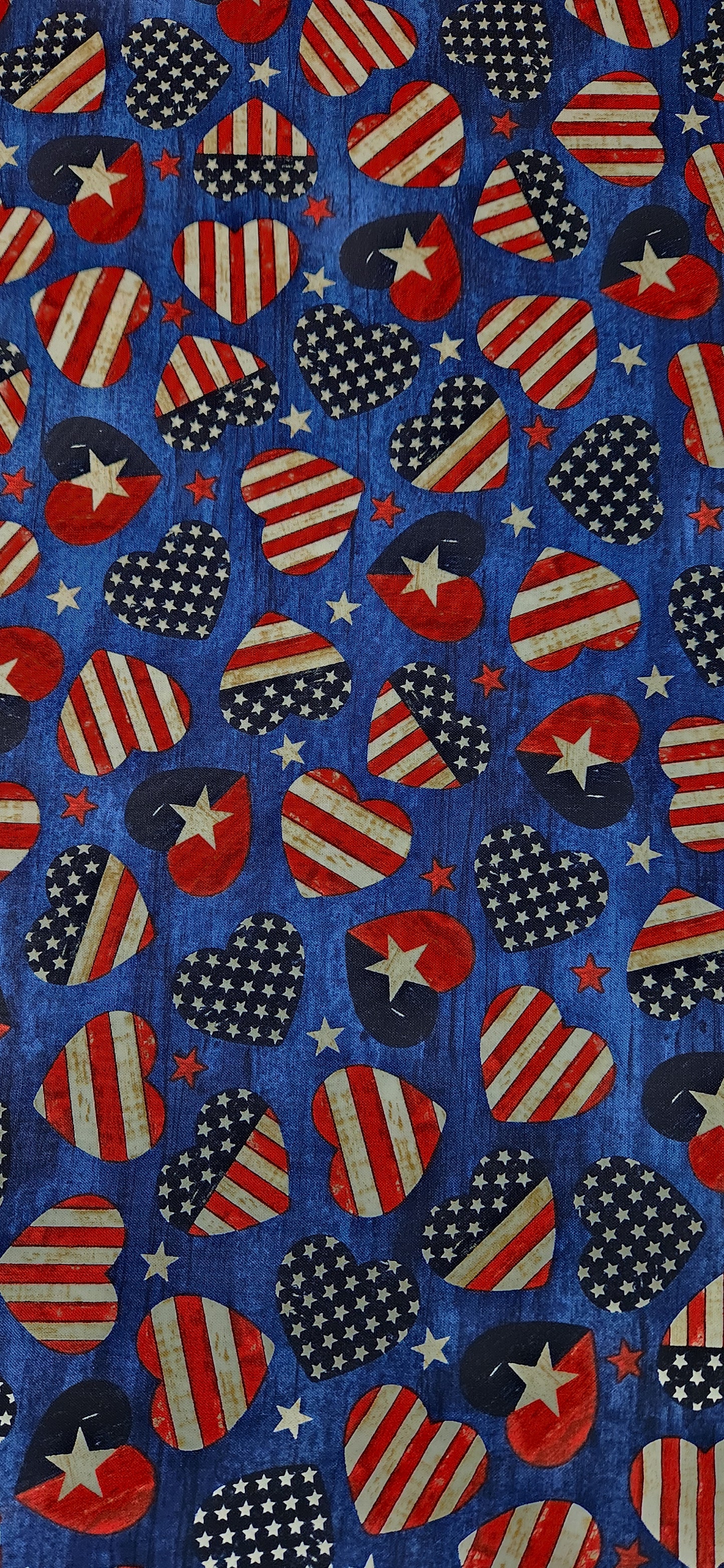 Stars and Stripes Hearts by Timeless Treasures