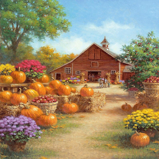 Barn Pumpkins, Digital Panel, David Textiles, ML31920C1