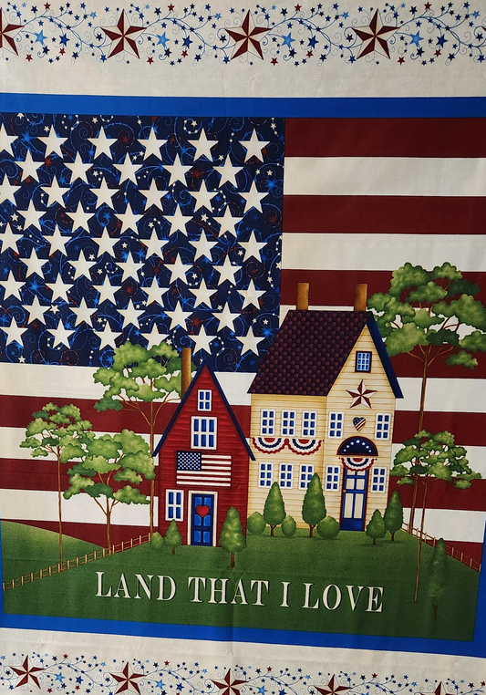 Land That I Love panel by Color Principal for Henry Glass
