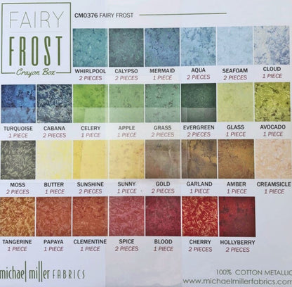 Fairy Frost Crayon Box Jelly Roll by Michael Miller, Roll-0144