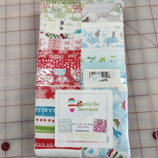Hearty the Snowman by Cherry Guidry of Cherry Blossoms Quilting Studio for Benartex Strip Pie